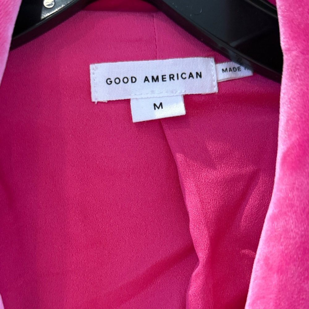 Good American Fuchsia Velvet Blazer - Picture 3 of 5